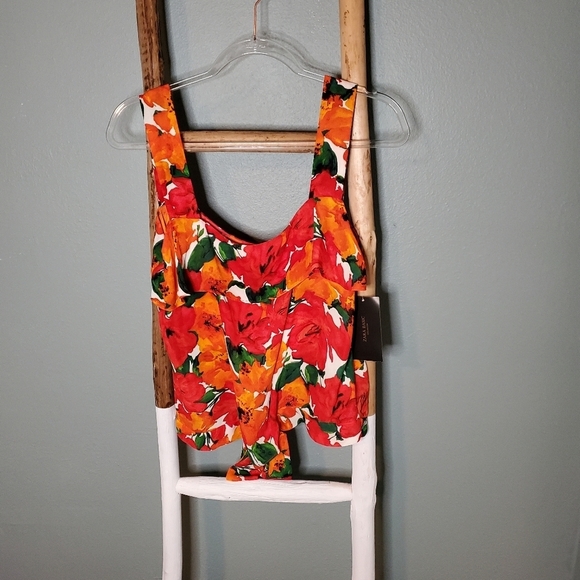 NWT Zara floral top size L - Picture 3 of 7